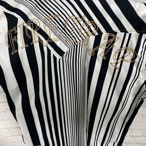 Fire Trap Long Sleeve Embroidered Shirt. Large - Picture 5 of 5